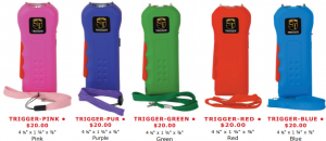 RECHARGEABLE 18 MILLION VOLT TRIGGER STUN GUN